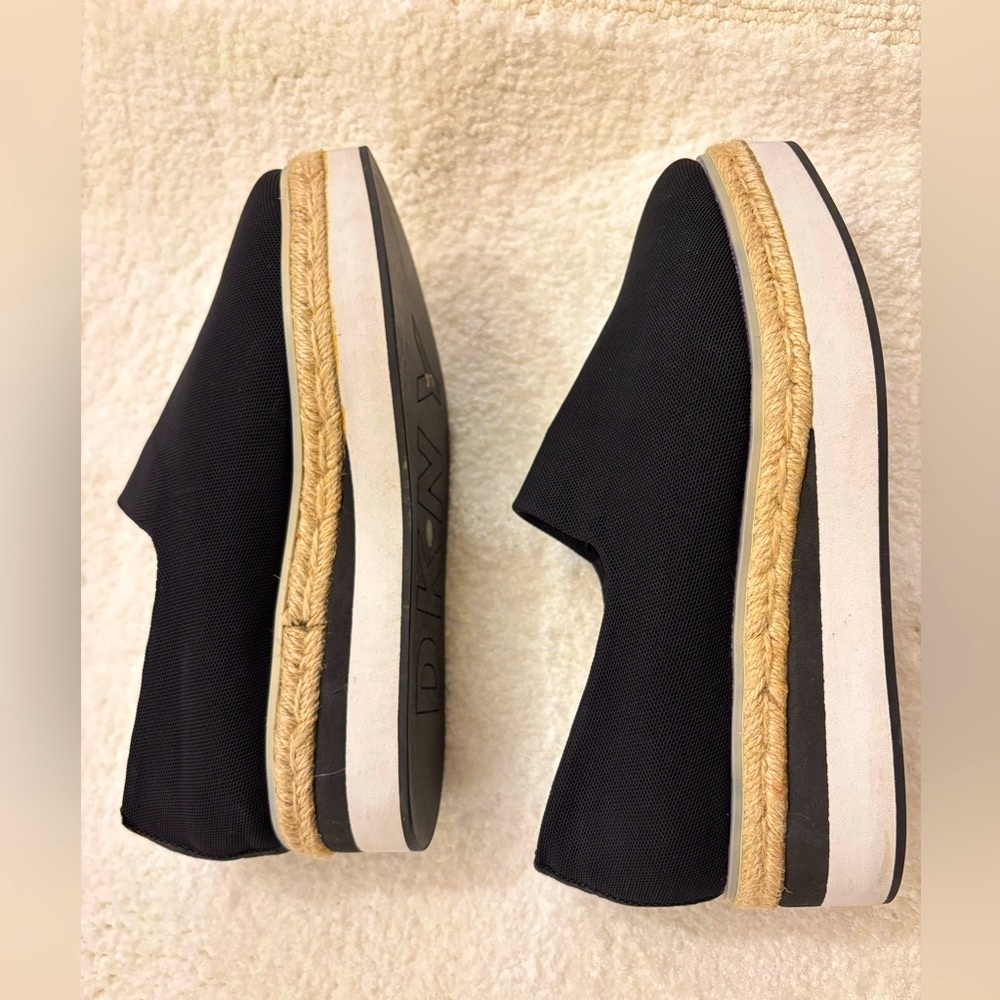 DKNY Black Slip-On Sneakers for Women, Dkny lior platform espadrilles size 7,5 - Picture 5 of 15